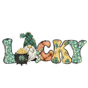 Lucky St Patrick's Gnome Design - DTF Ready To Press