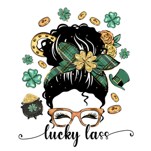 Lucky Lass St Patrick's Day Design - DTF Ready To Press