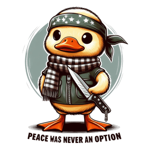 Peace Was Never an Option - Funny Duck Design | Iris DTF