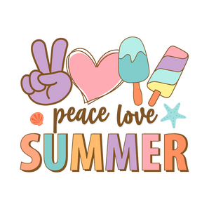 Peace Love Summer DTF Design Ready to Press V1 | Iris DTF