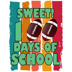 Sweet 100 Days of School Football Design | Iris DTF