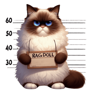 Ragdoll Cat Design - DTF Ready To Press