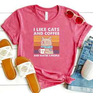 I Like Cats And Coffee Shirt (Unisex)