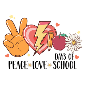 100 Days of Peace Love School Design | Iris DTF