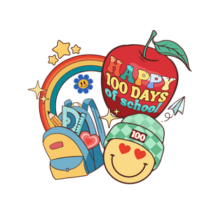 Happy 100 Days of School DTF-Ready Press (V2) | Iris DTF