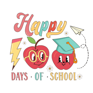 Happy 100 Days of School DTF-Ready Press (V1) | Iris DTF