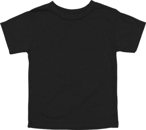 Bella + Canvas 3001T Toddler Jersey Short Sleeve T-Shirt – Solid Black Blend