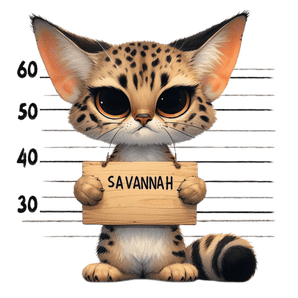 Savannah Cat Design - DTF Ready To Press
