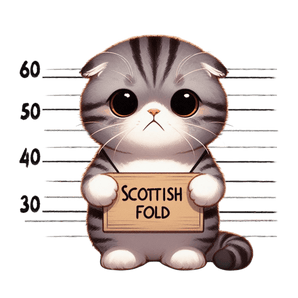 Scottish Fold Cat Kitty Design - DTF Ready To Press