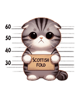 Scottish Fold Cat Kitty Design - DTF Ready To Press