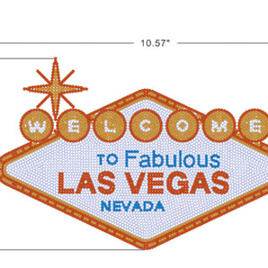 24026 Welcome Vegas Rhinestone | Iris DTF