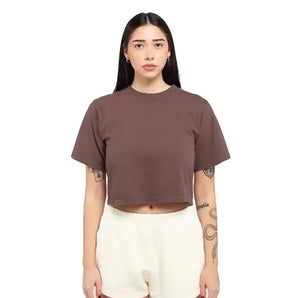 Shaka Wear SHGDC Women's Garment-Dyed Crop T-Shirt - Iris DTF 