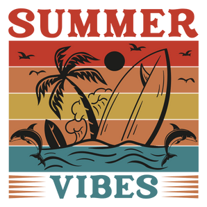 Colorful Summer Vibes Design - DTF Ready To Press