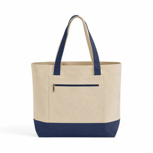 Heavy Canvas Zippered Shopping Tote Bags TG213 - Iris DTF 
