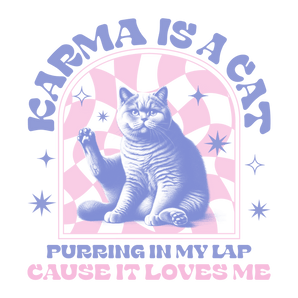 Karma Is A Cat Design - DTF Ready To Press