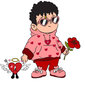 Bad Bunny Friktona Valentine's Day Design | Iris DTF