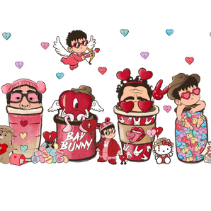 Bad Bunny Valentine's Day Coffee Design | Iris DTF