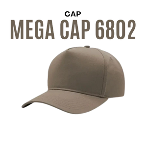 Mega Cap 6802 Poly Cotton Twill Cap - Iris DTF 