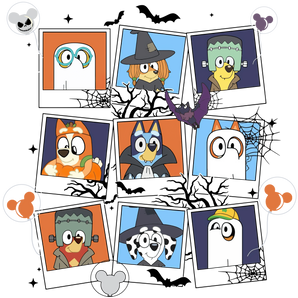 Bluey Halloween Design - DTF Ready To Press