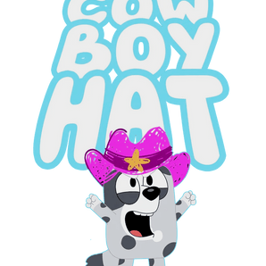 Cowboy Bluey Design - DTF Ready To Press