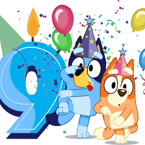 Bluey 9nd Birthday Boy Design - DTF Ready To Press