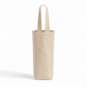 Canvas Single Wine Tote Bag – Reusable Cotton Wine Bottle Carrier WB20 - Iris DTF 