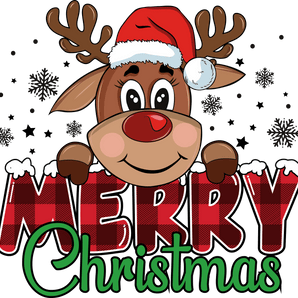 Cute Reindeer Merry Christmas Design | Iris DTF