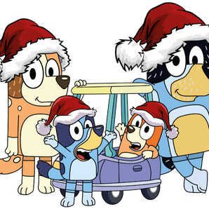 Bluey Christmas Design DTF-Ready to Press (V4) | Iris DTF