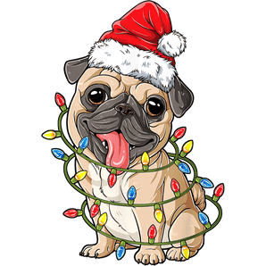 Christmas Dog Design - DTF Ready To Press