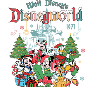 Disneyworld Christmas Design - DTF Ready To Press