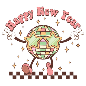 Happy New Year Christmas Design - DTF Ready To Press