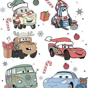 Christmas Cars Design - DTF Ready To Press