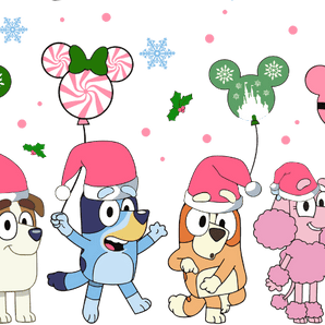 Bluey Christmas Design DTF-Ready to Press (V2) | Iris DTF