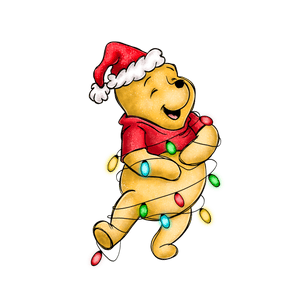 Winnie the Pooh Christmas DTF Ready to Press | Iris DTF