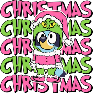 Bluey Christmas Design DTF-Ready to Press (V1) | Iris DTF