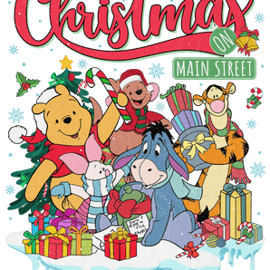 Winnie the Pooh Christmas DTF Ready to Press V1 | Iris DTF
