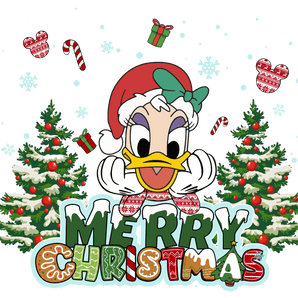 Daisy Duck Christmas Tree Design - DTF Ready To Press