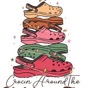 Christmas Tree Crocs Design - DTF Ready To Press