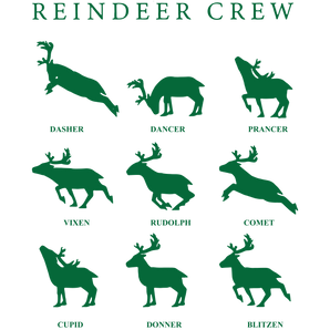 Reindeer Crew Christmas Design - DTF Ready To Press