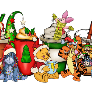 Winnie the Pooh Christmas Cups DTF Ready V1 | Iris DTF