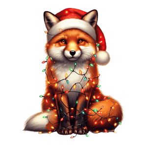 Christmas Fox Tree Design - DTF Ready To Press