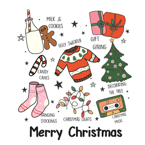 Milk and Cookies Gift Giving Merry Christmas | Iris DTF