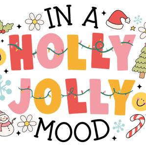 Holly Jolly Christmas Design DTF-Ready (V2) | Iris DTF