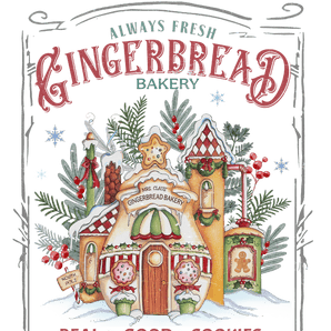 Gingerbread Bakery Christmas Design | Iris DTF