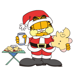 Santa Garfield Design - DTF Ready To Press