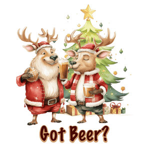 Got Beer Christmas Deer Design - DTF Ready To Press
