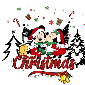 Mickey and Minnie Christmas Tree Design | Iris DTF