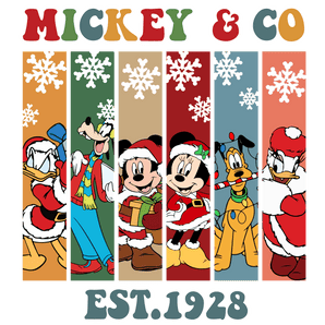 Mickey Mouse And Friends Christmas Design - DTF Ready To Press