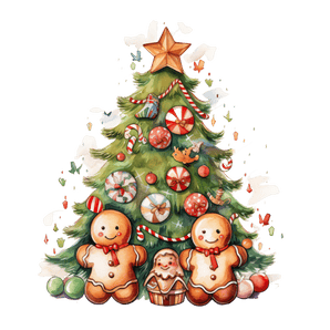 Christmas Gingerbread Tree Design | Iris DTF