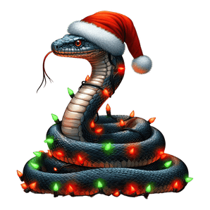 Christmas Snake Tree Design - DTF Ready To Press
